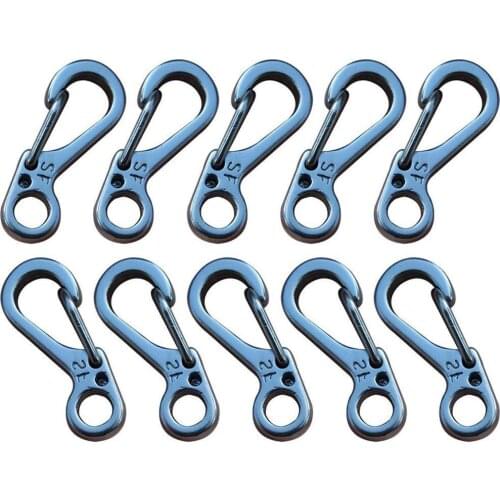 10PCS Outdoor Mini Carabiner Keychain Mountaineering Spring Survival Equipment Buckle Mountaineering Equipment
