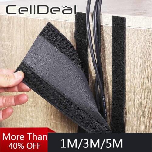 Soft Cable Grip Strip Cover Carpet Floor Cable Protector Cable Management Strip Wrap Wall Magic Tape Carpet Nylon Wire Cover