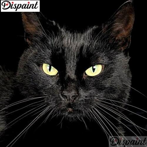 Dispaint Full Square/Round Drill 5D DIY Diamond Painting "Animal cat" Embroidery Cross Stitch 3D Home Decor A10670