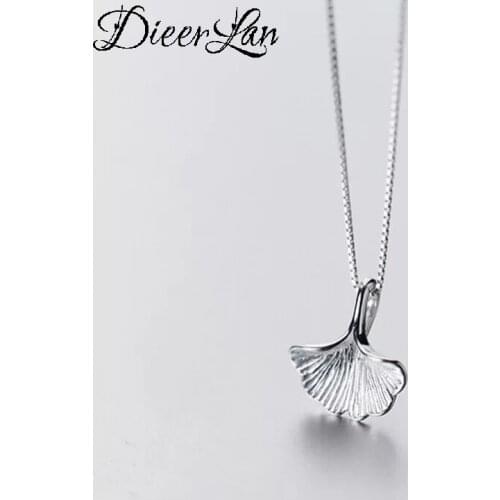 New Arrivals Silver Color Ginkgo Biloba Leaf Necklaces for Women Wedding Jewelry Long Statement Necklaces 2020