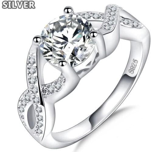 Best Friend Gift 925 Stamped Silver Infinity Ring Endless Love Symbol Wholesale AAA CZ Fashion Rings For Women Jewelry Gift