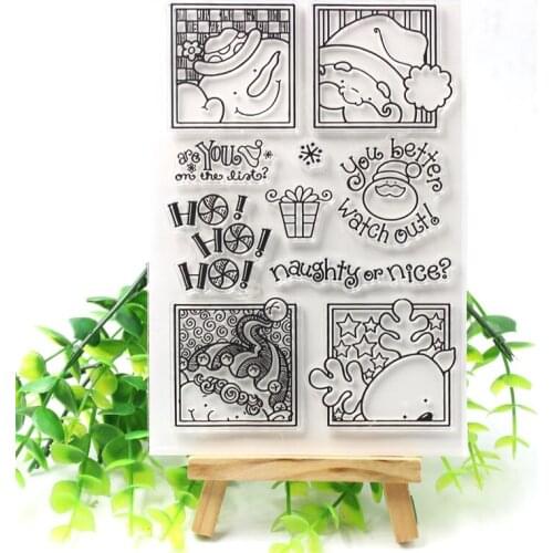 Merry Christmas Transparent Clear Silicone Stamps for DIY Scrapbooking/Card Making/Kids Crafts Fun Decoration Supplies