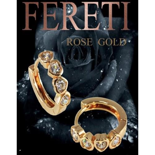 Earrings Heart Hoops Rhodium Zirconium Round Silver Plated White Zircon Jewelry Anti allergic