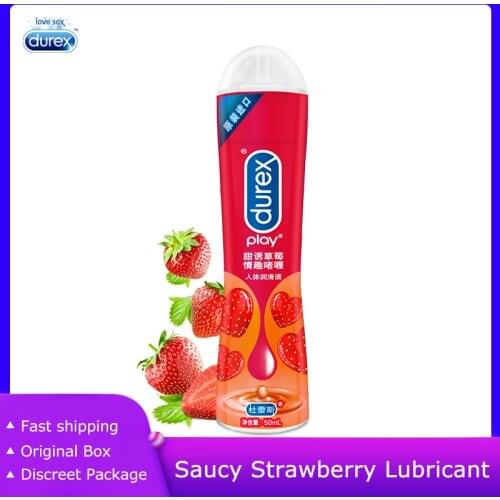 Durex Lubricant Strawberry 50ml Massage Oil Sex Intimate Gel Anal Water-Based Grease Lubricant For Couple vaginal Sex Products