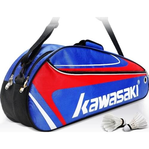Kawasaki Badminton Racket Bag Large Capacity For 3 Badminton Rackets Sports Bag With Two Shoulders Can Hold Shoes