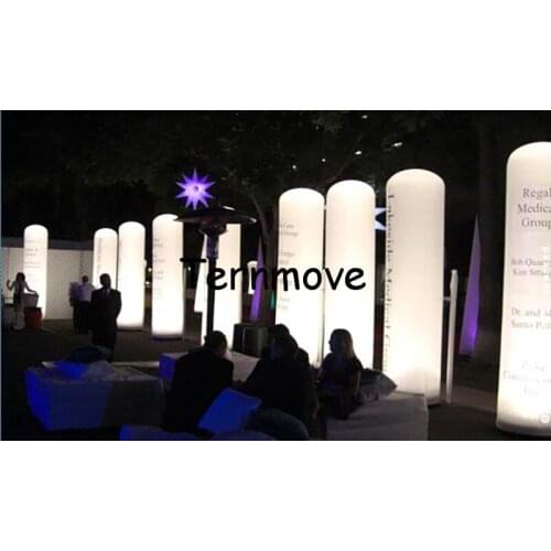 Lighting inflatable tube pillar air tube light up toy for outdoor event party pool inflatable colume cylinder toy for decoration