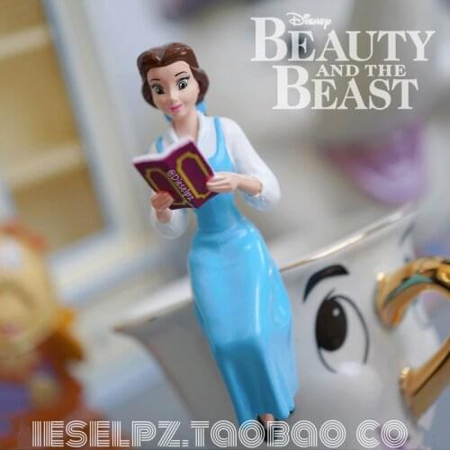 1PCS 6.5cm Superior quality Beauty and the Beast Belle Beier Princess cup edge doll ornaments collection ornaments