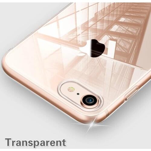 Ultra Thin Slim Transparent Soft TPU Phone Case for iPhone 7 8 Plus capa Clear Cover for iphone X 6S 8 7 plus 6 Cases