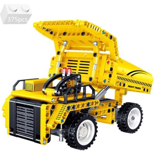 High-tech Tipping Bucket Truck Construction Engineering City Vehicle Classic Model Building Blocks Kit Bricks Kids Toys Gifts