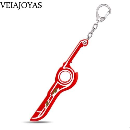 Xenoblade Chronicles Keychain Red Sword MONADO Alloy Pendant Key Ring chaveiro Charm Car Key Chain portachiavi Men Game Jewelry