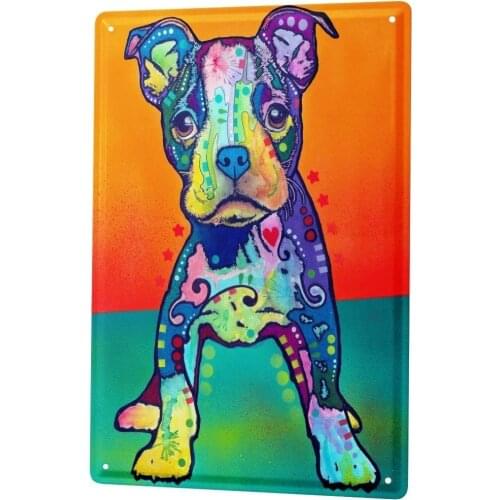 SINCE 2004 Tin Sign Metal Plate Decorative Sign Home Decor Plaques Breed Pitbull Puppy