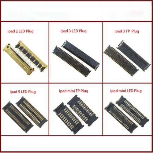 LCD Screen FPC Plug Connector & Touch TP PFC Plug for Motherboard Display Repair for Apple ipad 2 3 5 mini