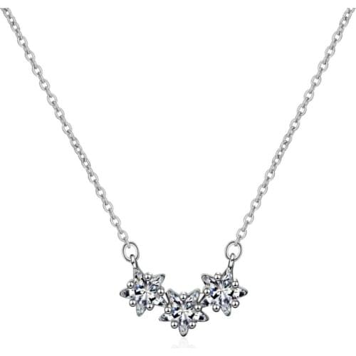 Star Pendant Korean Wild 925 Sterling Silver Clavicle Chain Literary Temperament Personality Female Necklace SNE357