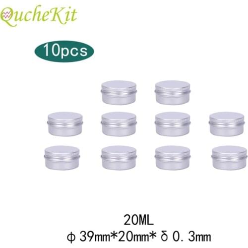 20ml Aluminum Cream Jar Pot Metal Storage Box Mini Tin Boxes For Lip Balm Tea Cans Candle Jar Empty Makeup Organizer Spices Jars
