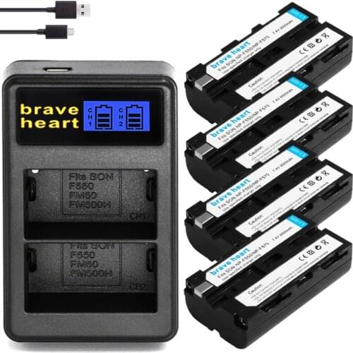 4pcs NP-F570 NP-F550 NP-F330 NP F550 NP F330 F750 Battery for sony CCD-SC55 CCD-TRV81 DCR-TRV210 MVC-FD81 Hi-8