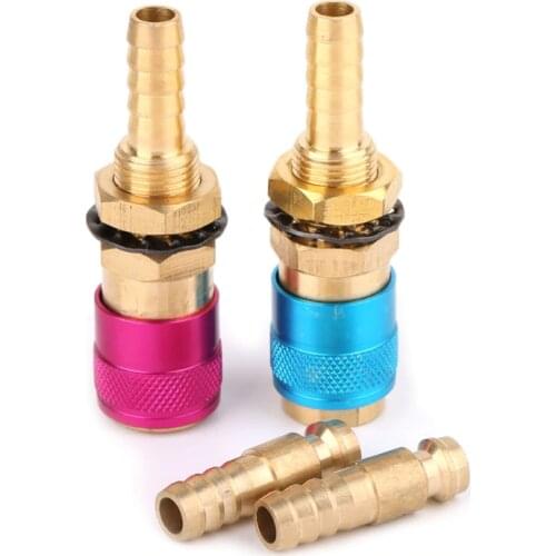 Water Cooled Gas Adapter Quick Connector Fitting For TIG Welding Torch +8mm Plug