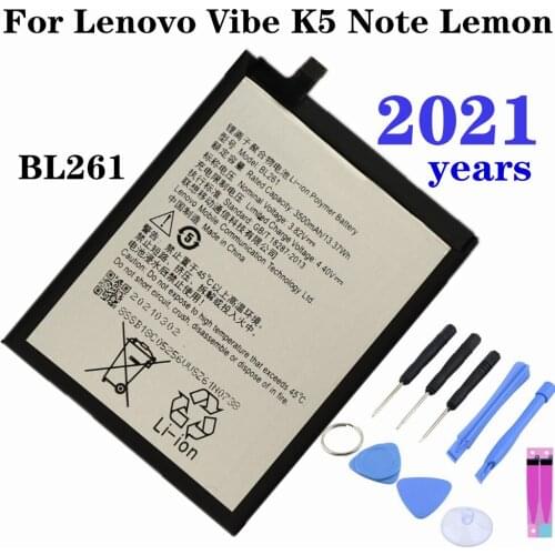 3500mAh BL261 For Lenovo Vibe K5 Note Lemon A7020 A7020A40 A7020A48 K52T38 K52E78 Battery High Quality Replacement Battery +Tool