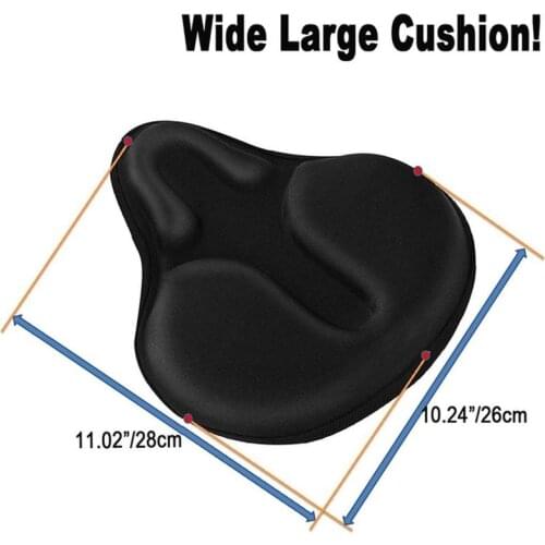 Bicycle Shock Absorbing Saddle Cushion Cover Mountain Bike Wide Large Breathable Memory Sponge Silicone Cushion Saddle Cover