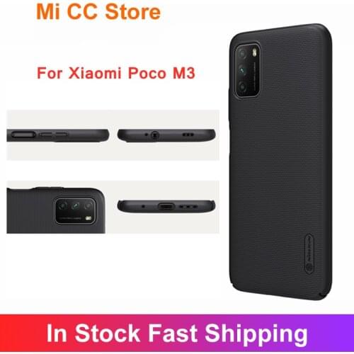 For Xiaomi Poco M3 NILLKIN Case Super Frosted Shield Hard PC Back Case For Xiaomi Poco X3 NFC Phone Case