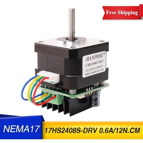 New 17hs2408S two-phase 0.6A L28MM four wire stepping motor with micro back driver For 3D CNC worm wheel edging machine