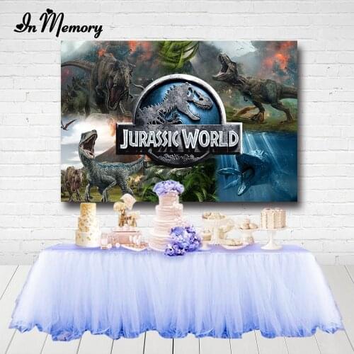 InMemory Jurassic Park Dinosaur Party Backdrops For Photography Boys Birthday Party Backdrops Photo Studio Decoration Banner