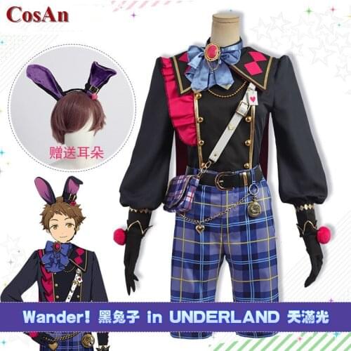 Game Ensemble Stars 2 Tenma Mitsuru Cosplay Costume Wander Black Rabbit Fashion Uniforms Activity Party Role Play Clothing S-3XL