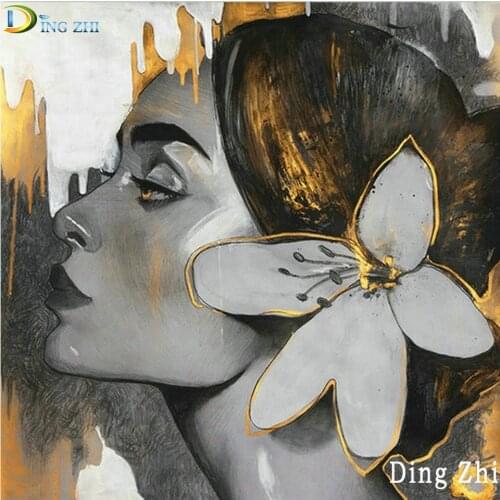 DIY Diamond Painting Pretty Woman Full Square 5D Diamond Embroidery Sale Diamond Mosaic Flower Rhinestone Nordic Decor Home