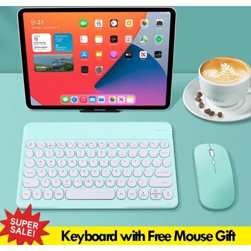 Free Mouse with Keyboard 10 inch Universal Keypads for Tablet Phone PC Bluetooth-compatible Keyboard for iPad Samsung Huawei
