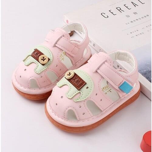 Summer baby sandals for girls boys Soft-Soled Sandals With Whistle Calling Crib Shoes Infant Toddler Baby Shoes beach sandals
