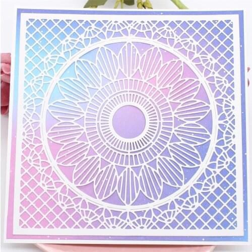 KSCRAFT Lattice Background Frame Metal Cutting Dies Stencils for DIY Scrapbooking/photo album Decorative Embossing DIY Cards