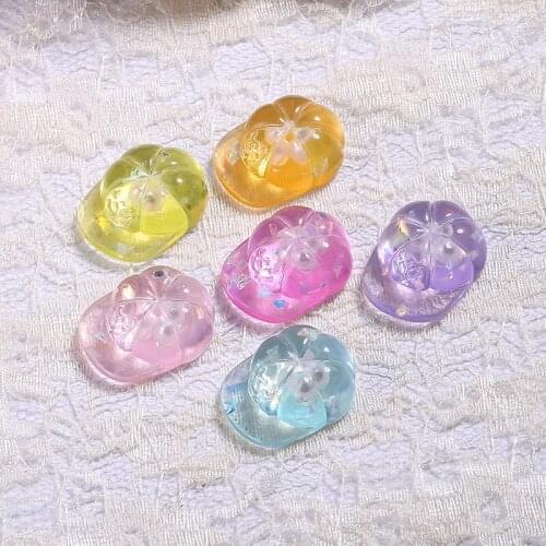 20pcs/lot Cute Cartoon cap Flatback Resin Cabochons Little hat for children hair bow diy accessories 21*26MM