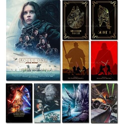 Star Wars Minimalistic Movie Poster Wall Hanging Art Canvas Painting Print Picture Living Room Bedroom Modern Home Decor