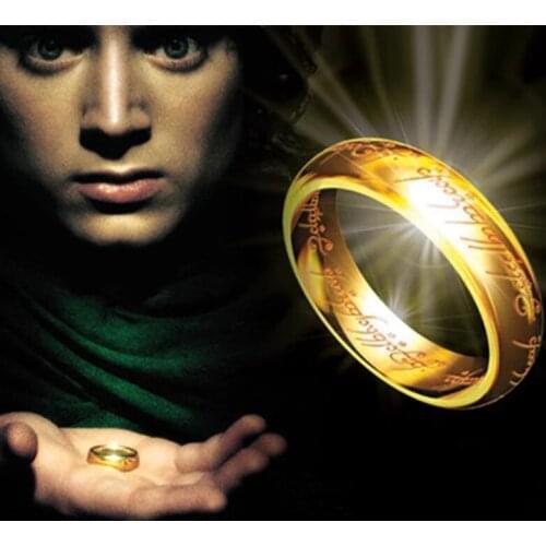 Fashion Souvenir Ring Fashion Commemorative Pendant Gold Color Stainless Steel for Men Women Gift Fashion and Cool