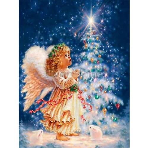 Angel Religion Printed 11CT Cross-Stitch Complete Kit Embroidery DMC Threads Sewing Painting Handmade Hobby Mulina Different