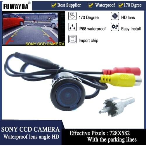 FUWAYDA Parking Assistance CCD HD Universal Night Vision Car Rearview Camera Reverse parking mini drill hole camera for all