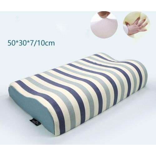 Memory Foam Bedding Pillows Cervical Neck Health Care Slow Rebound Sleeping Pillow adult and kids striped solid 60cm 50cm