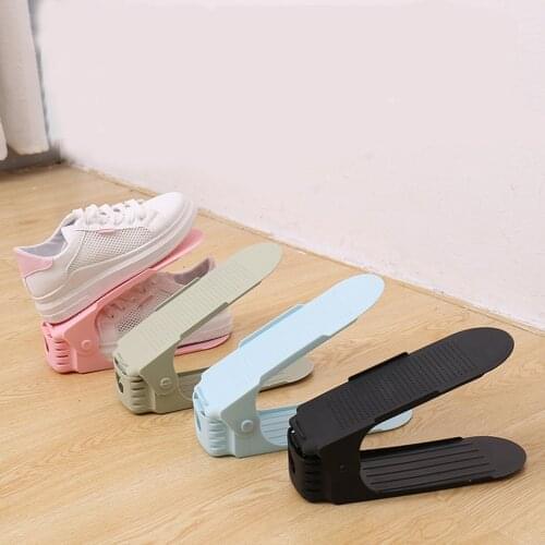 Footwear Support Adjustable Shoes Organizer Slot Space Saving Cabinet Closet Stand Shoes Storage Rack Shoebox