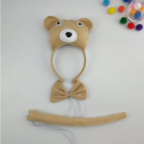 Cute Animal Bear Headband Hairbands Cosplay Hair Party Favor Christmas Halloween For Kids and Adult