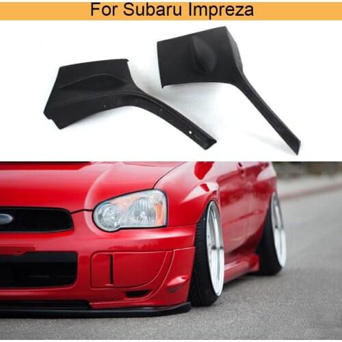 PU Black Front Bumper Splitters for Subaru Impreza WRX Sedan STI 2004 2005 Side Chin Lips Cupwings Flap Winglets 2PCS/Set