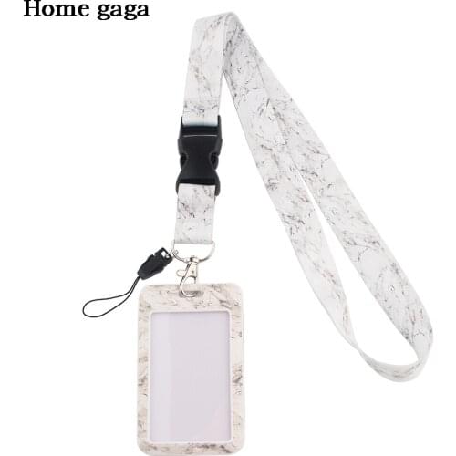 DB163 Homegaga Marble Neck Strap Lanyards ID Badge Card Holder Keychain Cellphone Strap Gift Ribbon Webbing Necklace Gifts