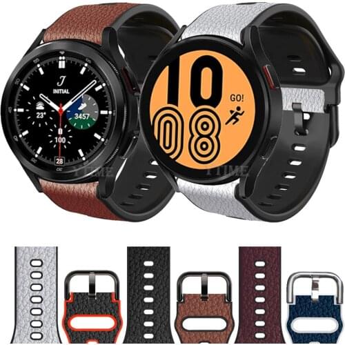Silicone Leather Strap For Samsung Galaxy Watch 4 Classic 42mm 46mm Smartwatch Band For Samsung Watch4 40mm 44mm Belt Bracelet