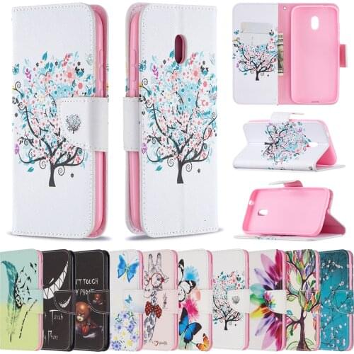 Cute Colored Painted Flip C1 Plus Phone Case For Nokia 5.4 Full Protective Cover Wallet Leather Card Solt Kickstand Coque Etui