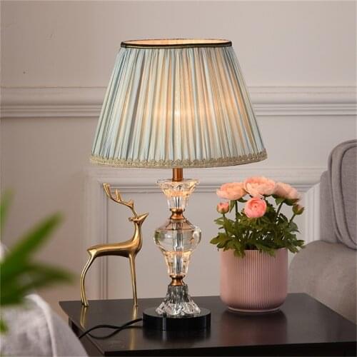 ORY Modern Table Lamp Crystal Bedside LED Desk Light Luxury Decorative for Home Foyer Bedroom Office Hotel Study