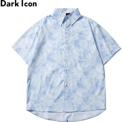 Dark Icon Tie Dyeing Polo Shirt Men Women Front Short Back Long Thin Material Mens Shirts