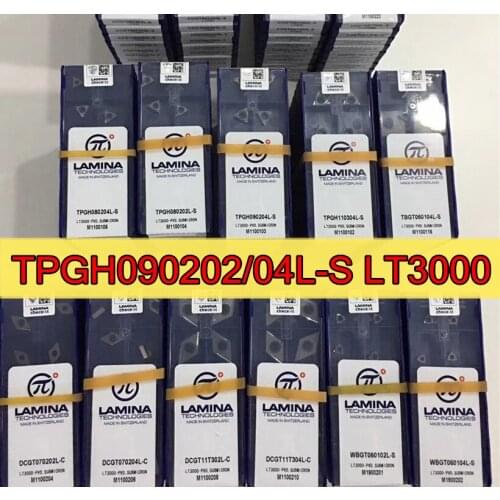 TPGH090202/04L-S LT3000 10pcs/set 100% swiss-made LAMINA Metal ceramic Carbide insert Free shipping