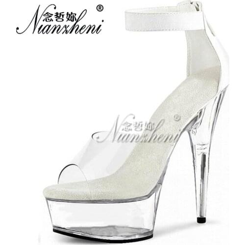 High heels Super Thin Heels Crystal Platform Concise stripper heels Elegant Sexy Show Party Models Full dress Nightclub New Lady