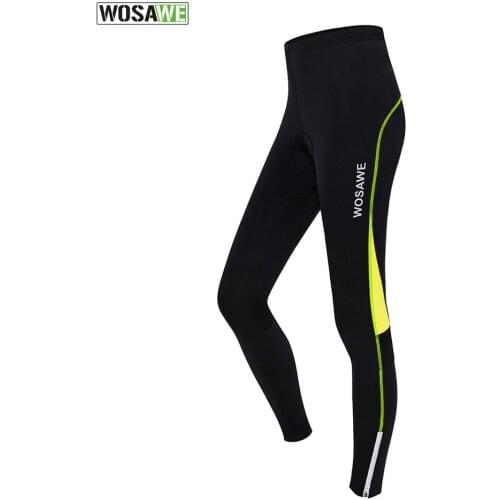 WOSAWE Womens Cycling Pants Road Mountain Bike Gel Padded Shockproof Bicycle Trousers Quick Dry Windproof MTB Tights