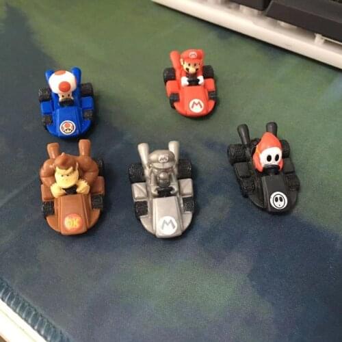 1Set=5pieces 3.5cm Lougie chessboard kart racing model ornament DIY decoration