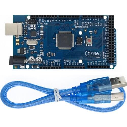 10pcs Mega 2560 R3 Mega2560 REV3 ATmega2560-16AU,10pcs ATMEGA16U2-MU Board + 10pcs USB Cable compatible 10set