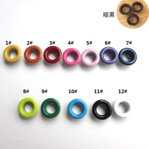 1000pcs ROUND 4mm 5mm 6mm 8mm spray painting Coloured Eyelets & Washers Leather Crafts Repair grommet DIY Crafts